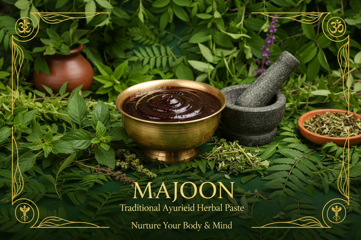 majoon ke banner bna kar do accha sa ayurvedic grenry mein